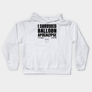 I Survived Balloon Apocalypse Funny Chinese Spy Surveillance Kids Hoodie